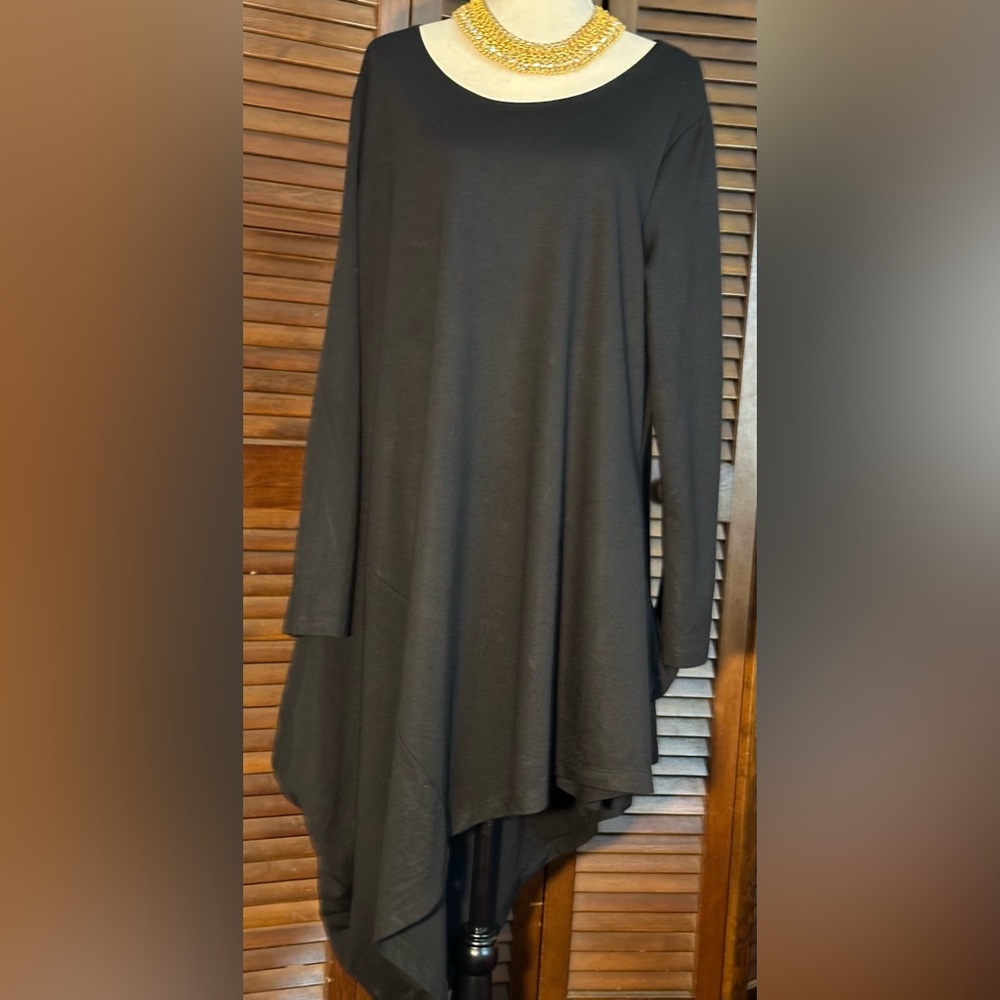Bryn Walker black Tunic Women’s Size 1X Asymmetrical